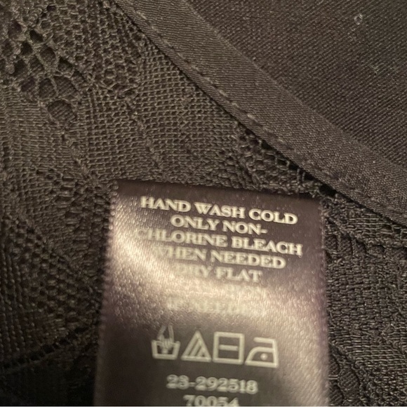 Ann Taylor Lace sleeved Luxury blouse in Black Stretch Soft Size S zipper - Picture 5 of 7